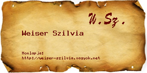 Weiser Szilvia névjegykártya